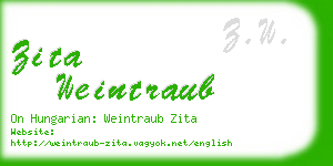 zita weintraub business card